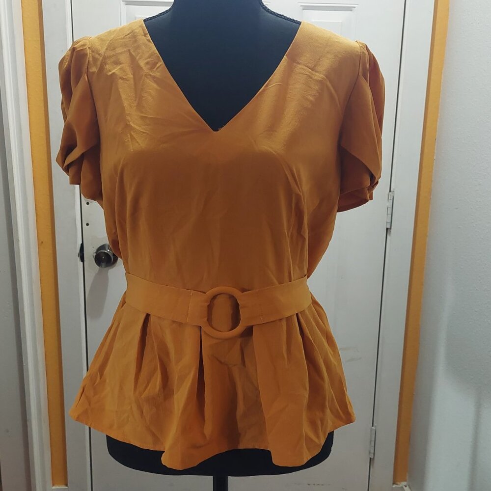 Peplum Style Belted Top